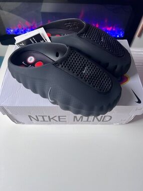 Nike Black Slip-On Foam Mule Clogs